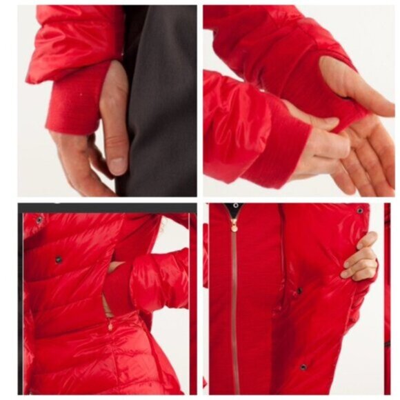 Lululemon RARE Pedal Power Blazer Jacket Rose Gold Lightweight Puff Down Zip Bow - Picture 12 of 16